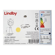 Lindby - Dimbare LED hanglamp aan een koord SMART VERIO LED/27W/230V 3000/4000/6000K + AB