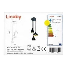 Lindby - Hanglamp aan een koord 3xE27/60W/230V
