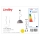 Lindby - Hanglamp aan een koord JELIN 1xE27/60W/230V
