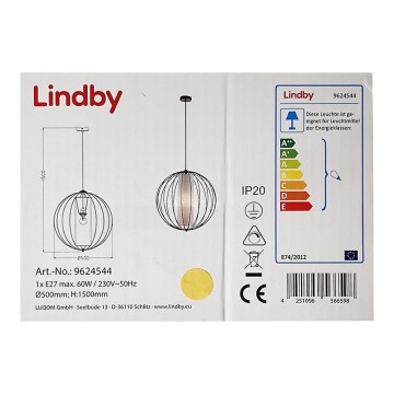 Lindby - Hanglamp aan een koord KORIKO 1xE27/60W/230V