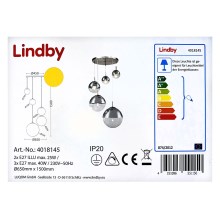 Lindby - Hanglamp aan een koord RAVENA 3xE27/40W/230V + 2xE27/25W/230V