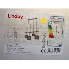 Lindby - Hanglamp aan een koord RUKAIA 4xE27/42W/230V