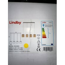 Lindby - Hanglamp aan een koord ZALIA 4xE27/60W/230V