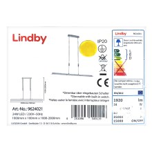 Lindby - LED Dimbare haglamp aan snoer SLADJA LED/24W/230V