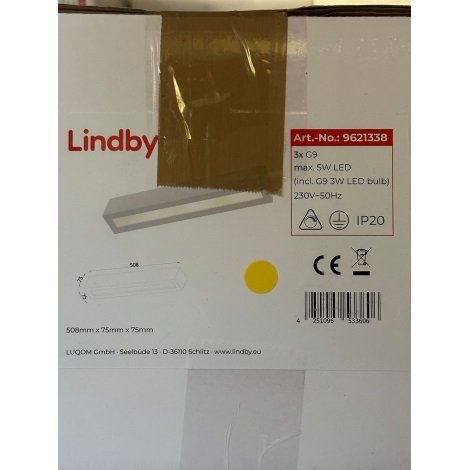 Lindby - LED Wandlamp TJADA 3xG9/3W/230V