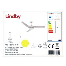 Lindby - Plafondventilator EMANUEL 2xE14/42W/230V + afstandsbediening