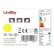 Lindby - SET 3x LED Hang plafondverlichting ANDREJ LED/4W/230V