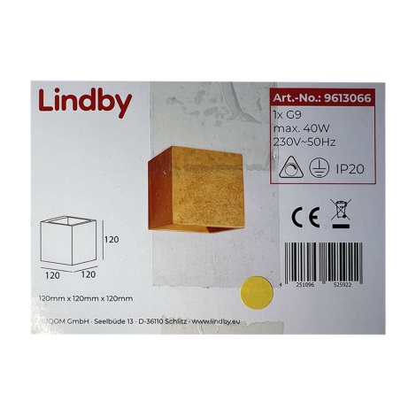 Lindby - Wandlamp YADE 1xG9/20W/230V