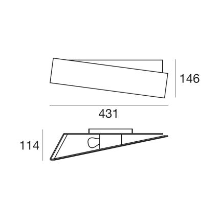 Linea Light 6986 - Wandlamp ZIG ZAG 1xE27/57W/230V