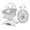 Lionelo - 2-in-1 babywip BELLA met melodie, 4xAA, betongrijs + afstandsbediening