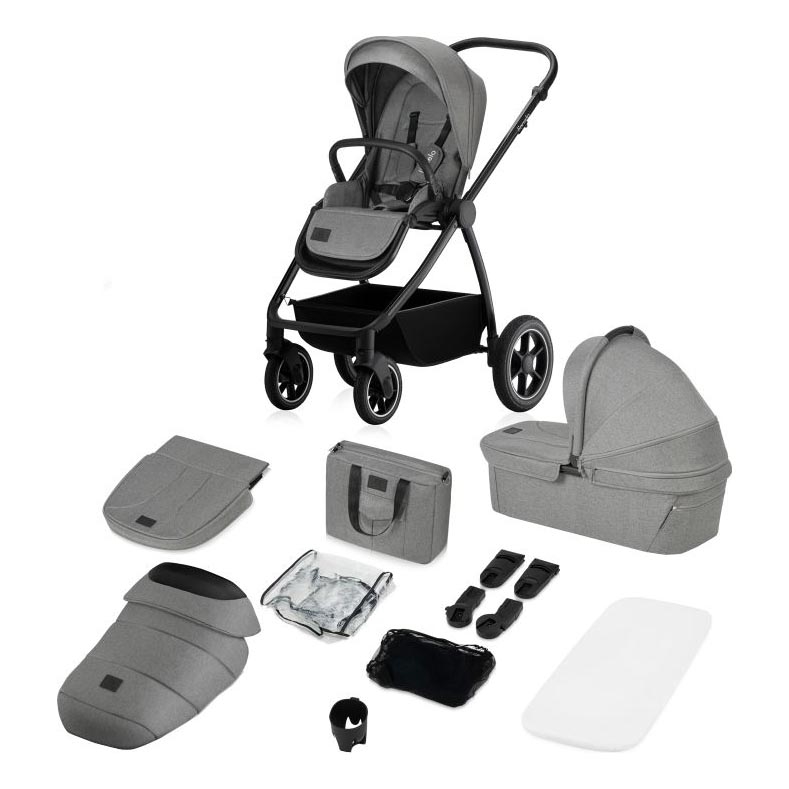 Lionelo - 2-in-1 combi-kinderwagen MERIL Grey Stone