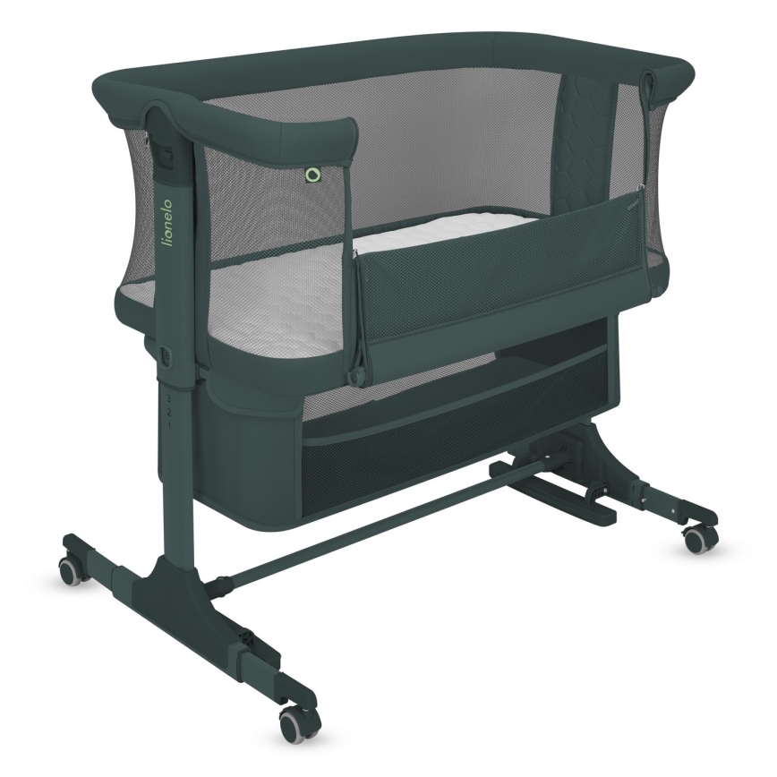 Lionelo - 3-in-1 babybed JODIE Groen Graphiet