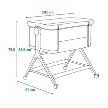Lionelo - 3-in-1 babybedje LEONIE PLUS, grijs