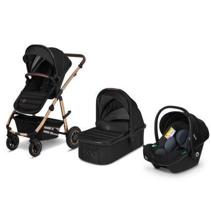Lionelo - 3-in-1 combi-kinderwagen AMBER Zwart Onyx