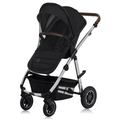 Lionelo - 3-in-1 combi-kinderwagen AMBER Zwart/Zilver