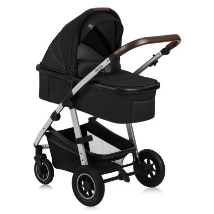 Lionelo - 3-in-1 combi-kinderwagen AMBER Zwart/Zilver