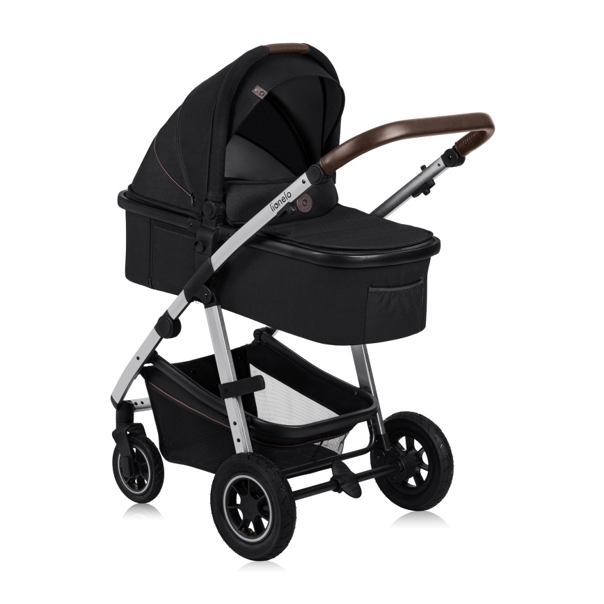 Lionelo - 3-in-1 combi-kinderwagen AMBER Zwart/Zilver