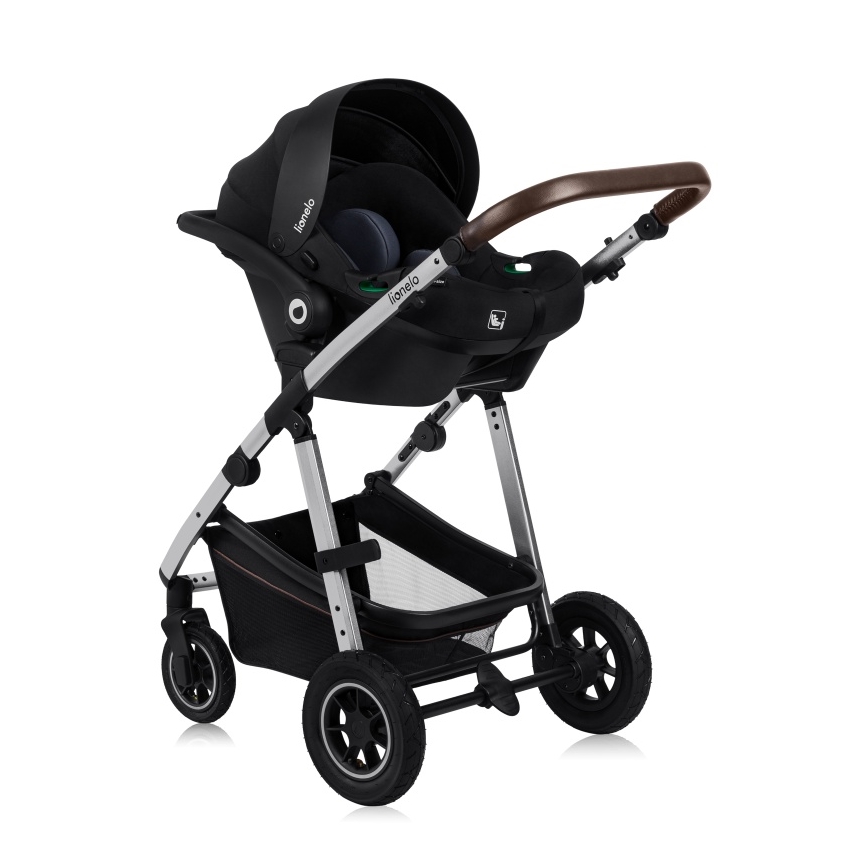 Lionelo - 3-in-1 combi-kinderwagen AMBER Zwart/Zilver
