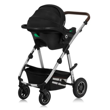 Lionelo - 3-in-1 combi-kinderwagen AMBER Zwart/Zilver