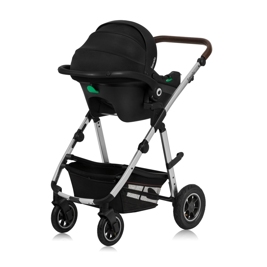 Lionelo - 3-in-1 combi-kinderwagen AMBER Zwart/Zilver