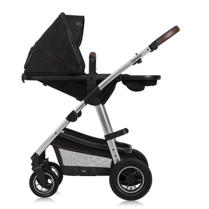 Lionelo - 3-in-1 combi-kinderwagen AMBER Zwart/Zilver