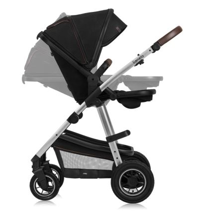 Lionelo - 3-in-1 combi-kinderwagen AMBER Zwart/Zilver