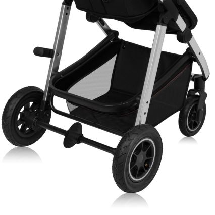Lionelo - 3-in-1 combi-kinderwagen AMBER Zwart/Zilver