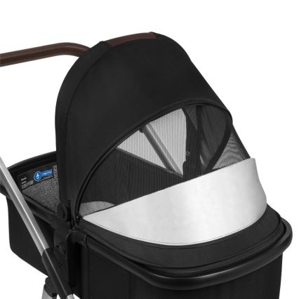 Lionelo - 3-in-1 combi-kinderwagen AMBER Zwart/Zilver
