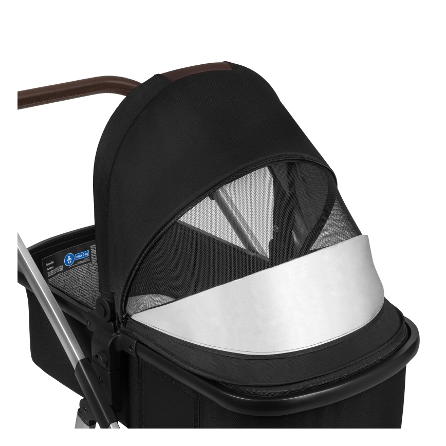 Lionelo - 3-in-1 combi-kinderwagen AMBER Zwart/Zilver