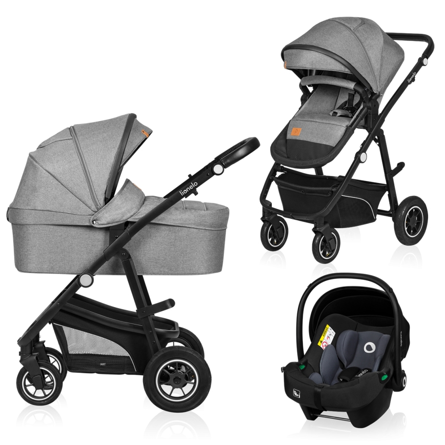 Lionelo - 3-in-1 combi-kinderwagen BIANKA Grey Stone