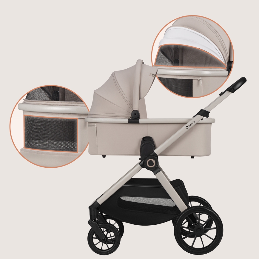 Lionelo - 3-in-1 combi-kinderwagen LAYLA Beige Sand