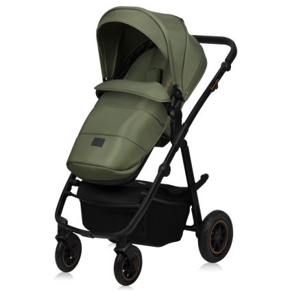Lionelo - 3-in-1 combinatiekinderwagen AMBER PLUS Green Forest