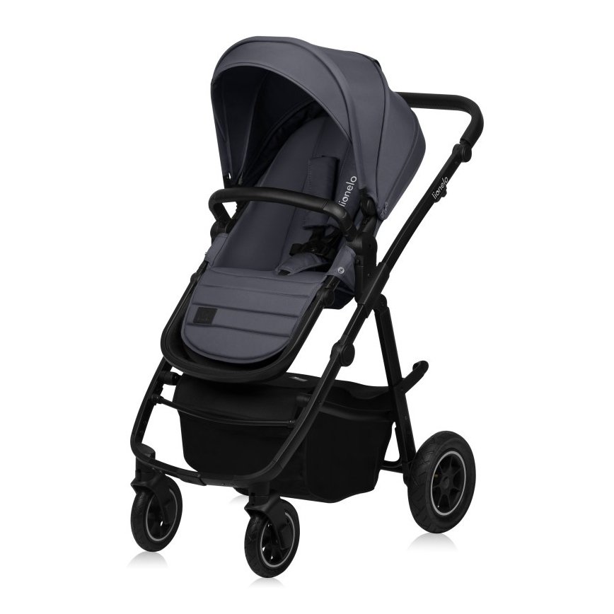 Lionelo - 3-in-1 combinatiekinderwagen AMBER PLUS Grijs Grafiet