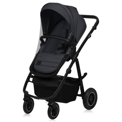 Lionelo - 3-in-1 combinatiekinderwagen AMBER PLUS Grijs Grafiet
