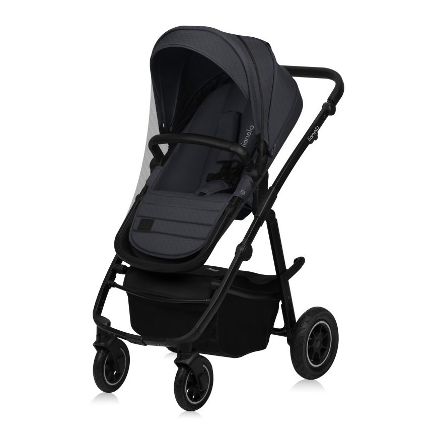 Lionelo - 3-in-1 combinatiekinderwagen AMBER PLUS Grijs Grafiet