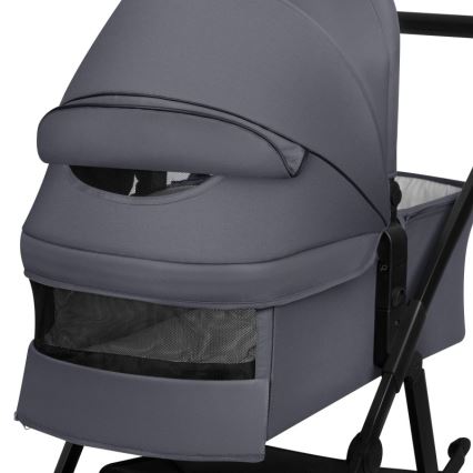Lionelo - 3-in-1 combinatiekinderwagen AMBER PLUS Grijs Grafiet