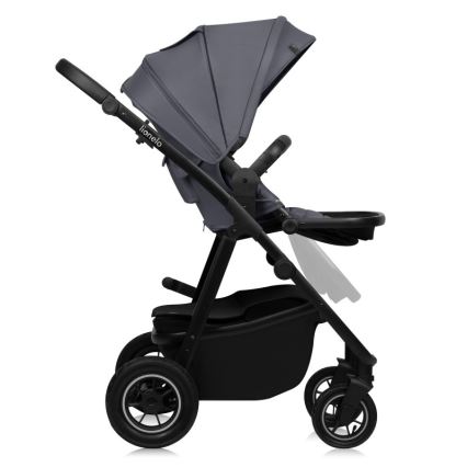 Lionelo - 3-in-1 combinatiekinderwagen AMBER PLUS Grijs Grafiet