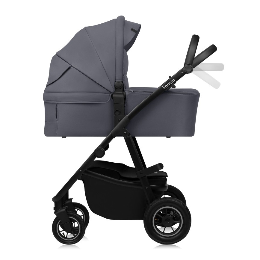 Lionelo - 3-in-1 combinatiekinderwagen AMBER PLUS Grijs Grafiet