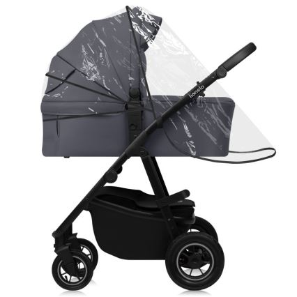 Lionelo - 3-in-1 combinatiekinderwagen AMBER PLUS Grijs Grafiet
