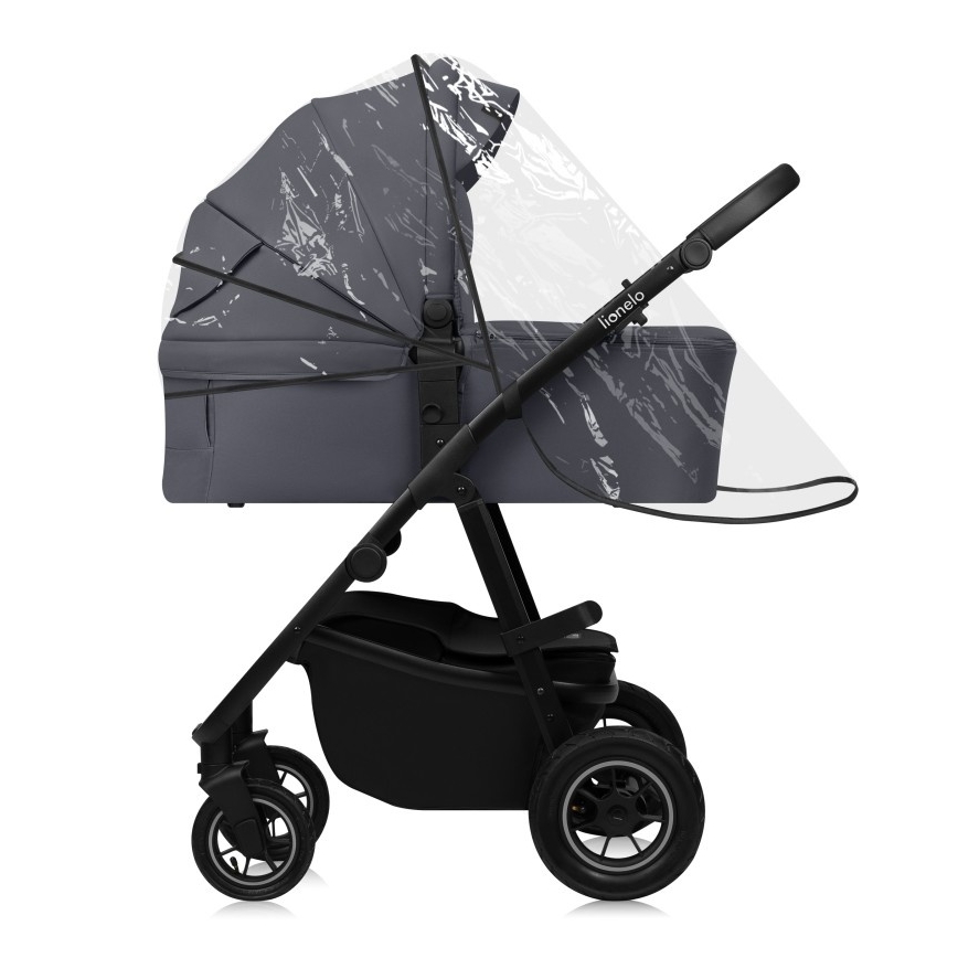 Lionelo - 3-in-1 combinatiekinderwagen AMBER PLUS Grijs Grafiet