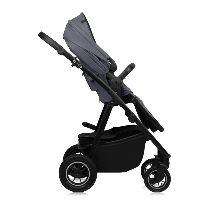 Lionelo - 3-in-1 combinatiekinderwagen AMBER PLUS Grijs Grafiet