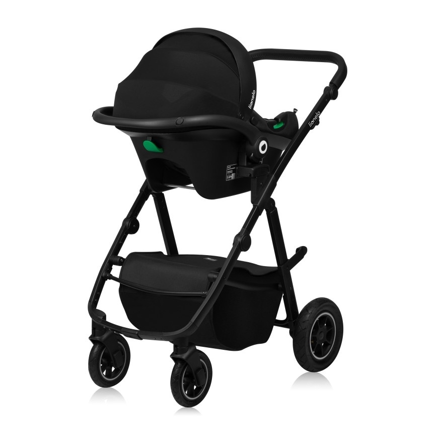 Lionelo - 3-in-1 combinatiekinderwagen AMBER PLUS Grijs Grafiet