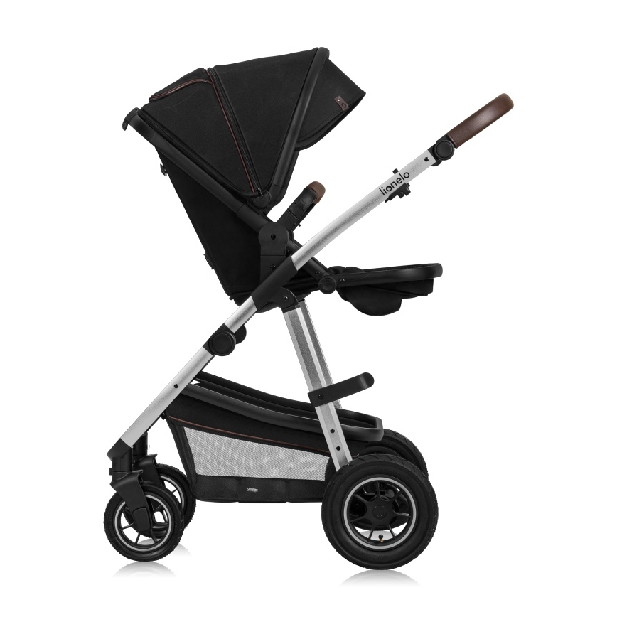 Lionelo - 3-in-1 combinatiekinderwagen AMBER Zwart/Zilver
