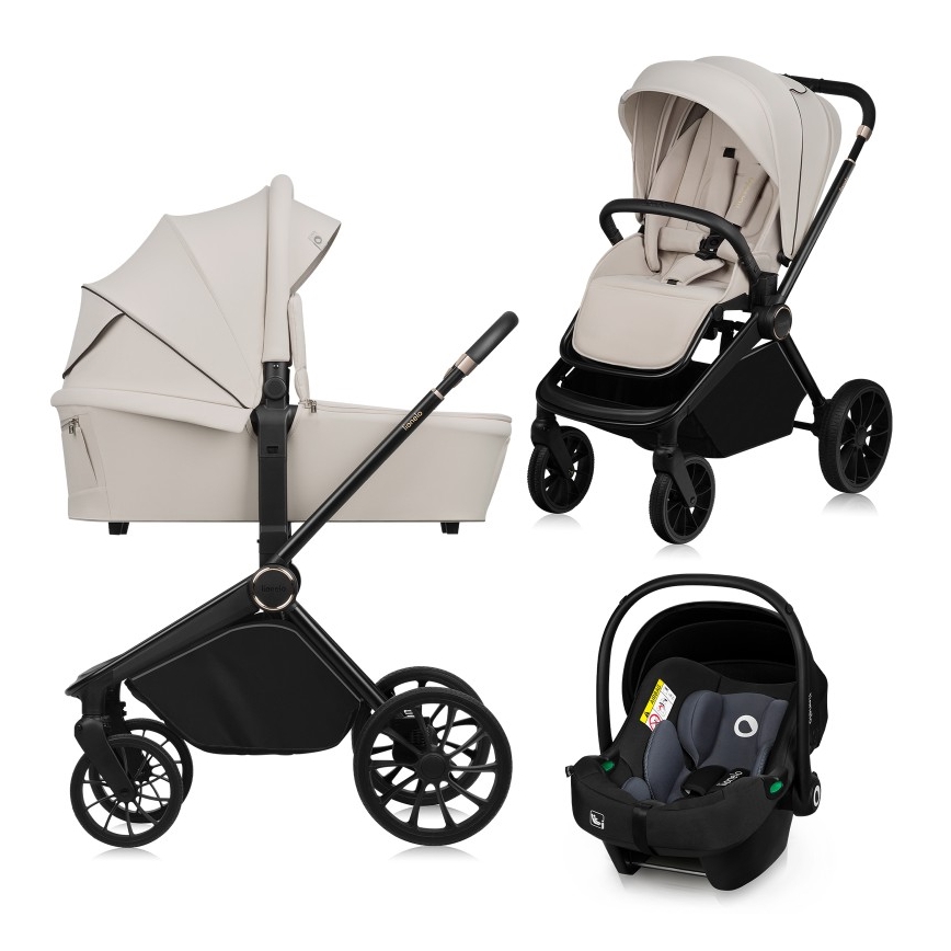 Lionelo - 3-in-1 combinatiekinderwagen MIKA PLUS Beige zand