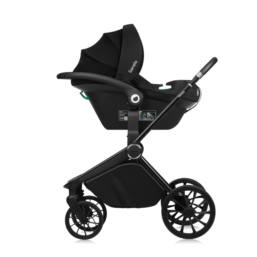Lionelo - 3-in-1 combinatiekinderwagen MIKA PLUS Zwart Onyx