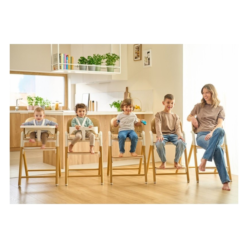 Lionelo - 3-in-1 kinderstoel CELIA Grijs hout