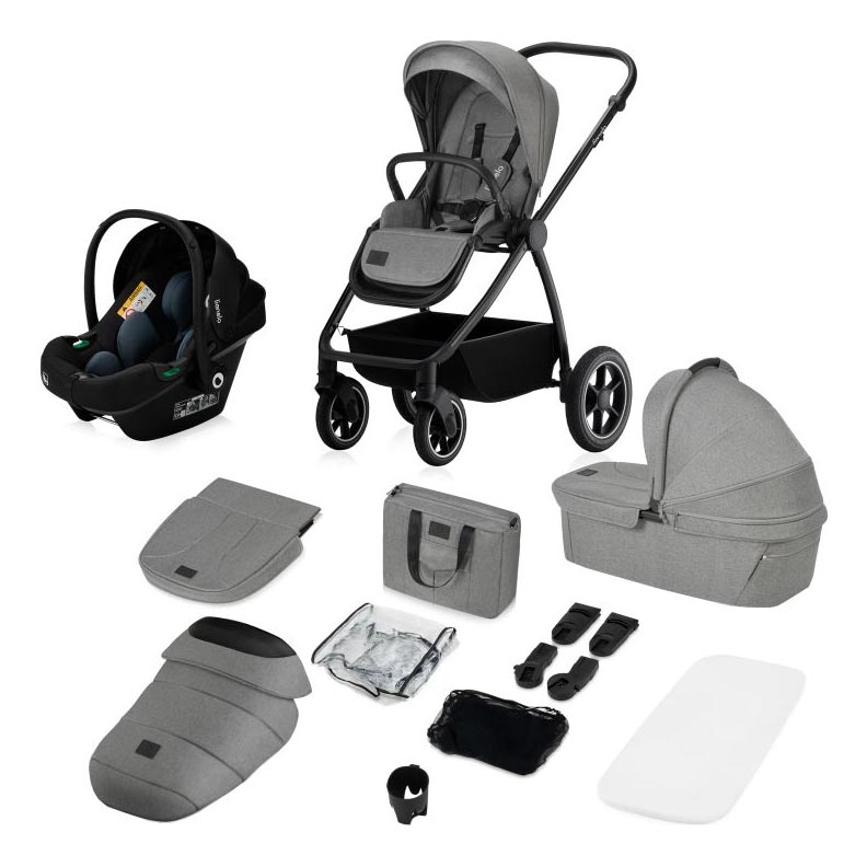 Lionelo - 3-in-1 kinderwagen MERIL Grey Stone
