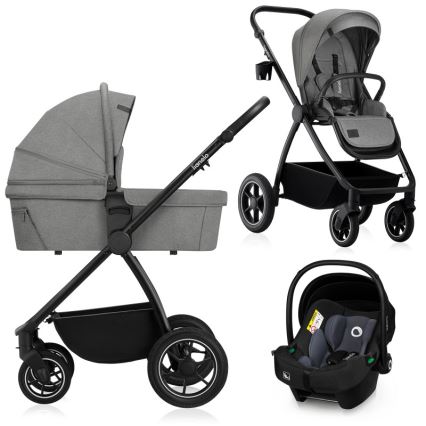 Lionelo - 3-in-1 kinderwagen MERIL Grey Stone