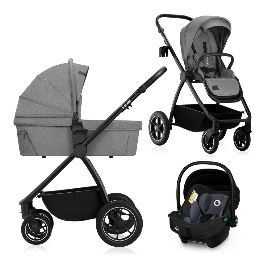 Lionelo - 3-in-1 kinderwagen MERIL Grey Stone