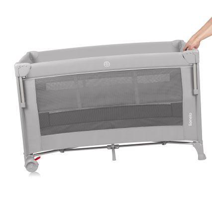 Lionelo - 3-in-1 Reisbed ELLEN Grey Concrete